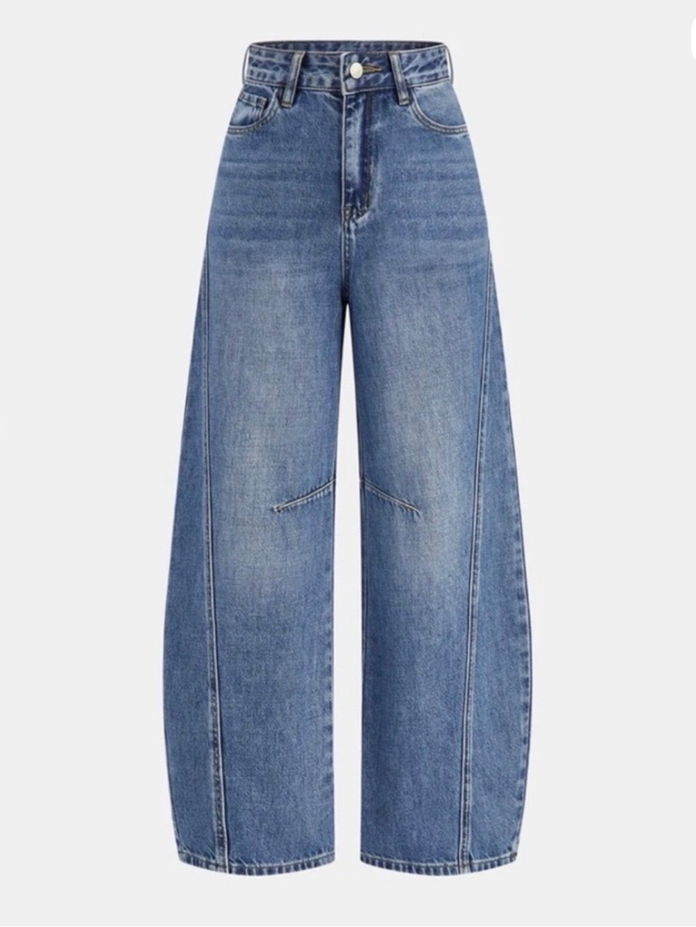 NWT Commense Wide Leg High-Rise Barrel Blue Jeans XS